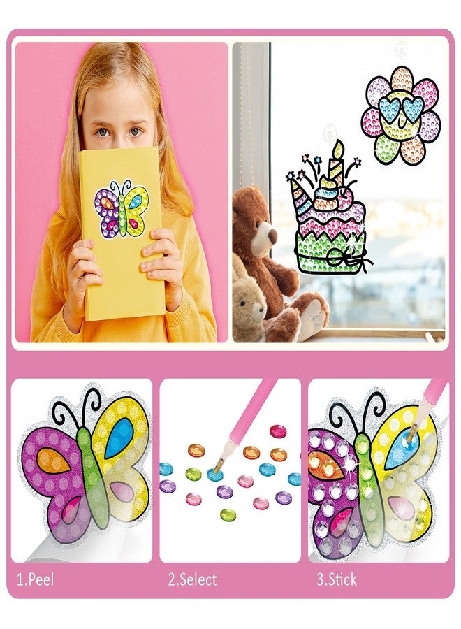 BEARUN Gem Art, Kids Diamond Painting Kit-Big 5D Gem, Arts and Crafts for Girls Ages 6-12, Create Your Own Magical Stickers and Suncatchers - Diamond Art Gift for Girls Ages 6, 7, 8, 9, 10-12, 6-8 - Image 4